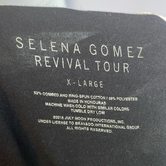 SELENA GOMEZ 2016 Revival Tour Raglan Baseball Jersey T-shirt size XL - Picture 4 of 12